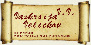 Vaskrsija Veličkov vizit kartica